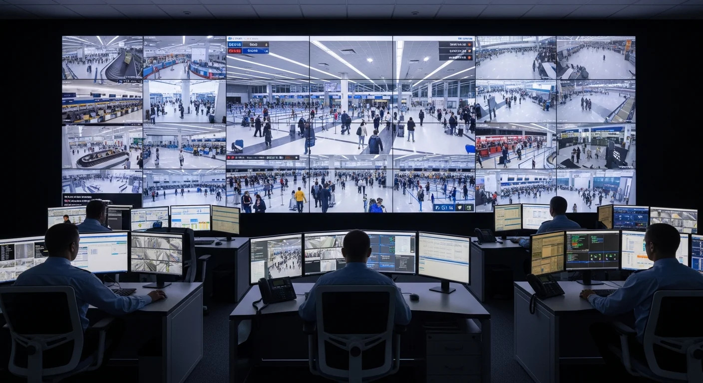 Video wall professionale con sistema VMS per controllo multi-sito e sicurezza infrastrutture critiche