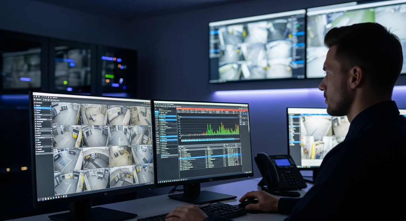 Operatore sicurezza workstation VMS - Gestione allarmi e monitoraggio video in tempo reale