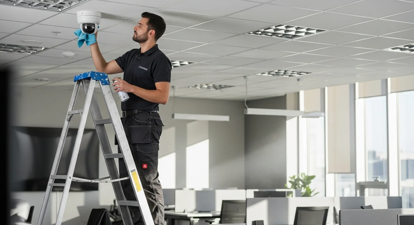 Servizio pulizia telecamere di sicurezza - Manutenzione preventiva per qualità immagine ottimale