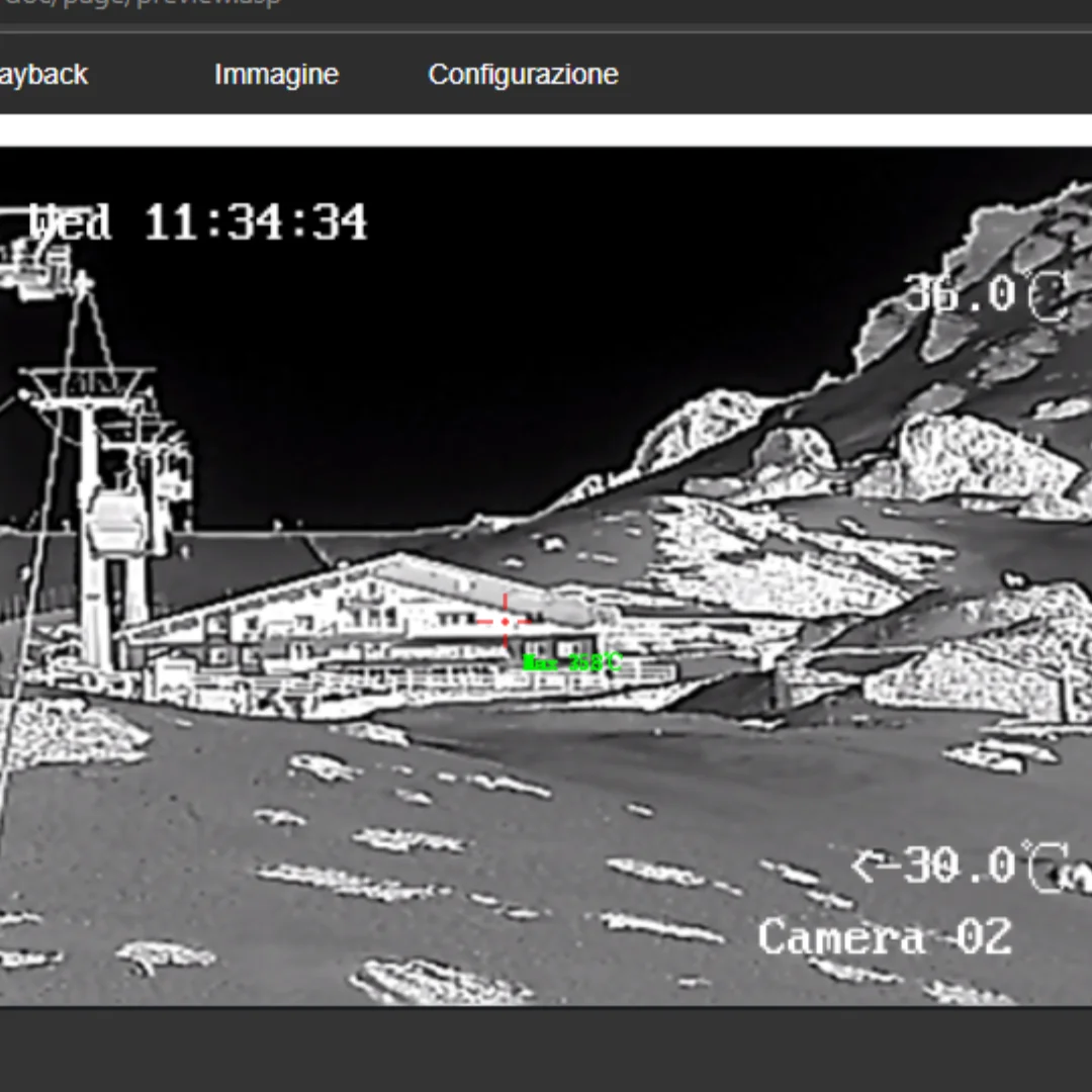Sistema di telecamere termiche professionali per monitoraggio e sicurezza infrastrutture critiche