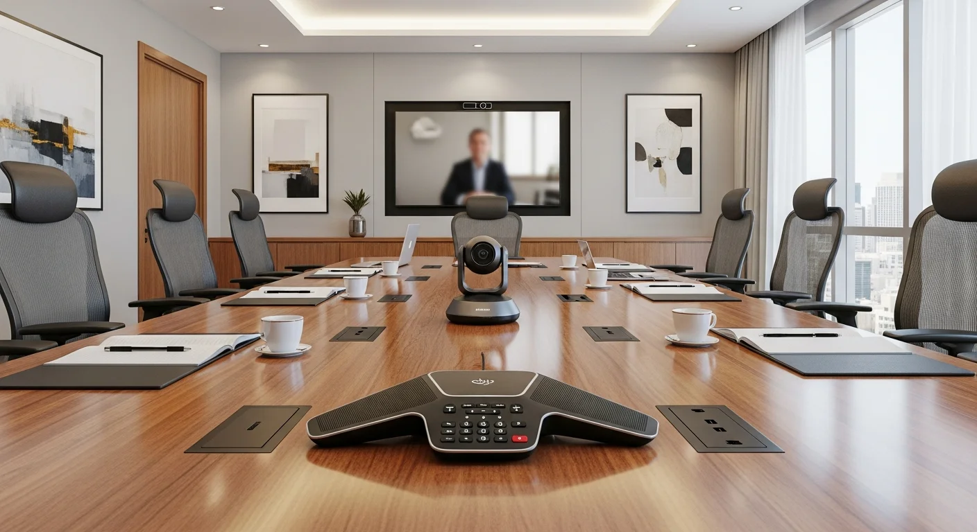 Sistema di conferenza VoIP professionale con speakerphone per sale riunioni aziendali