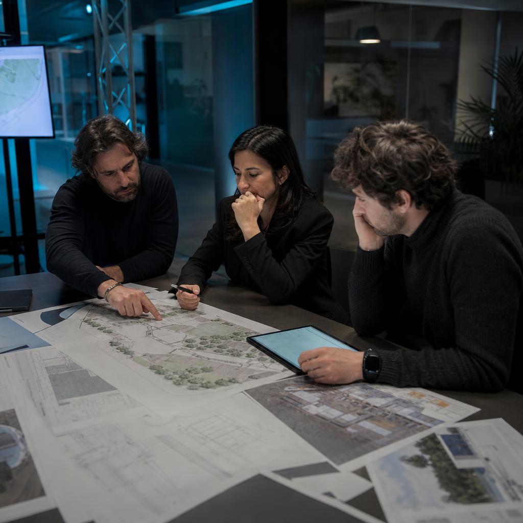 Team che pianifica il presidio mobile su una mappa operativa dell'evento.
